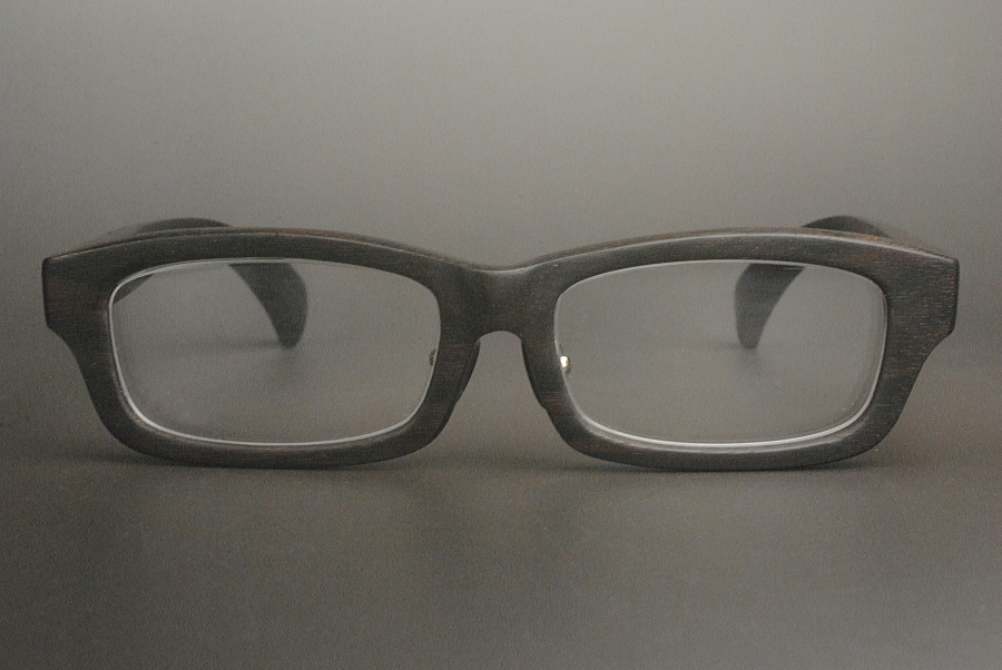 オーダーメイド眼鏡フレーム　黒檀フレームの写真2