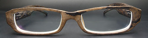木製眼鏡　素材：図面竹、真黒