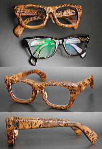 木製眼鏡フレーム　素材：屋久杉