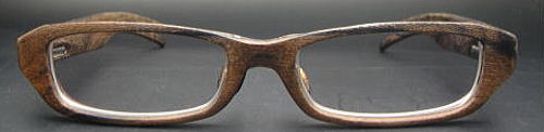 木製眼鏡フレーム　素材：シャム柿